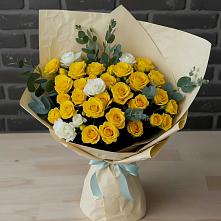 Букет цветов из:  Розы #REPLACE_PRED# Краснознаменске Калининградской области