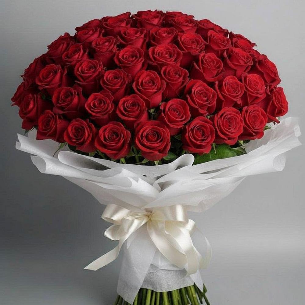 Букет 101 Красная роза Блэк Мэджик в Краснознаменске Калининградской области
