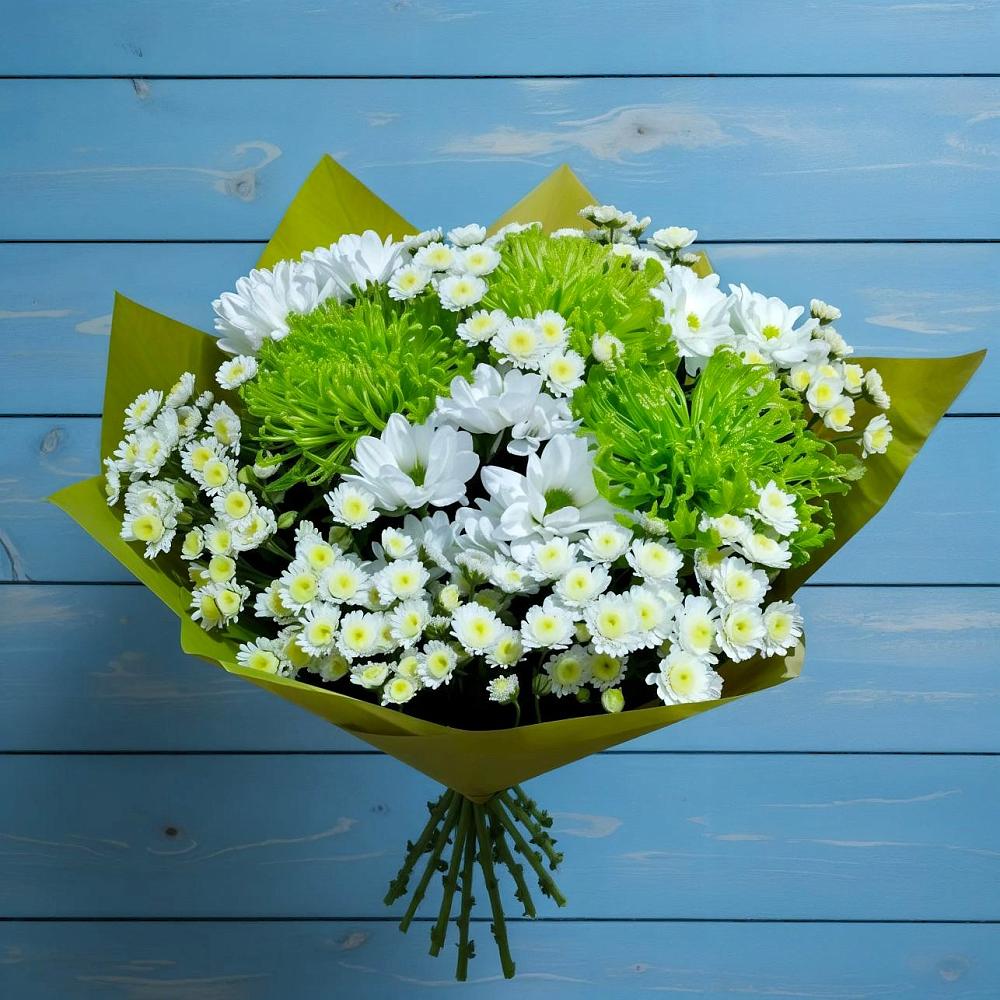 Букет цветов из: Хризантемы в Краснознаменске Калининградской области