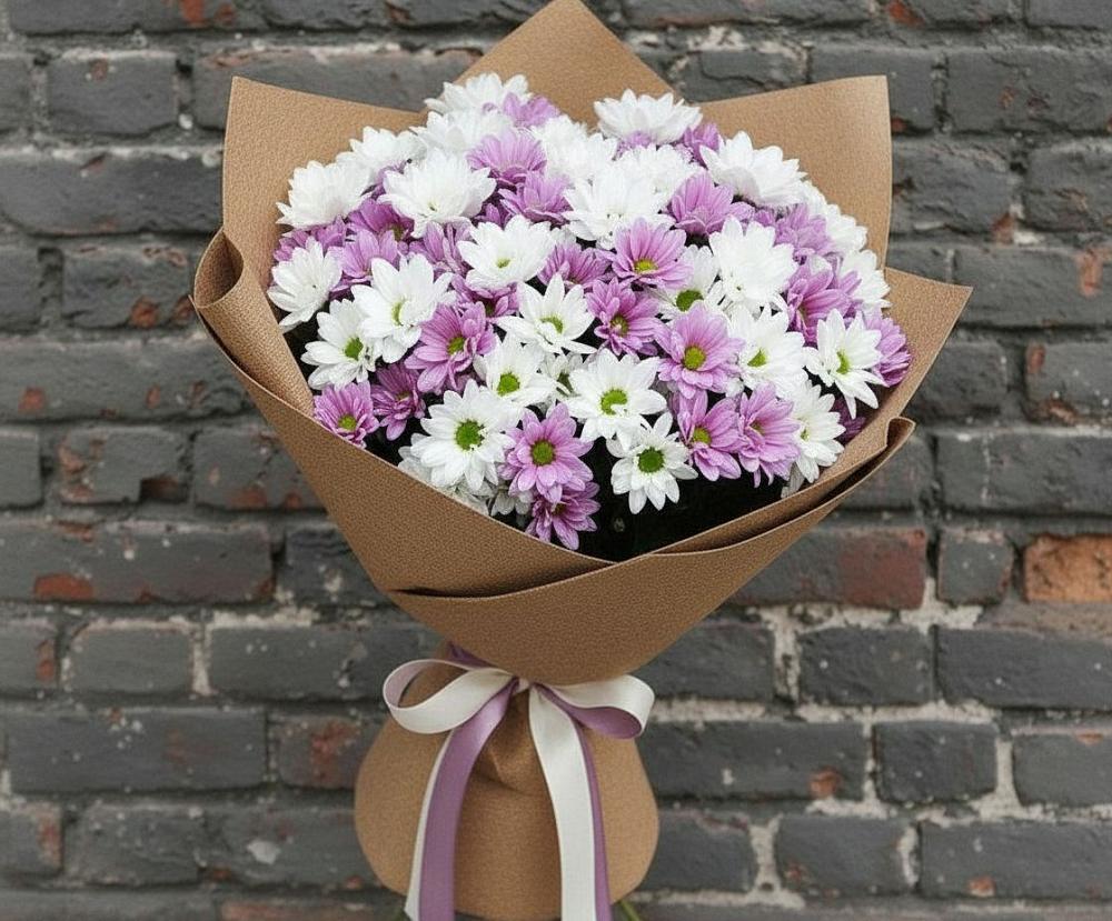 Букет цветов из: Хризантемы в Краснознаменске Калининградской области