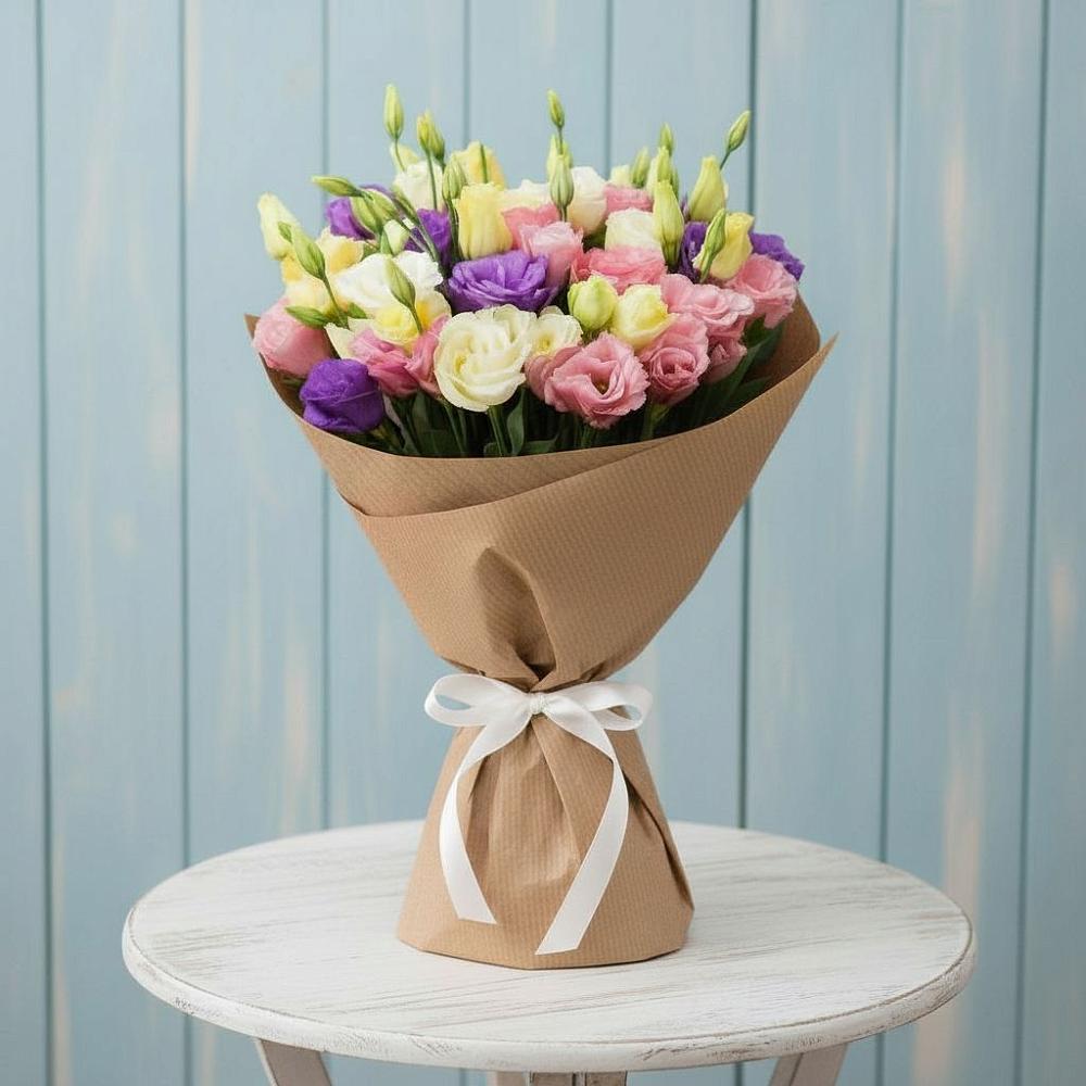 Букет цветов из: Лизиантусы в Краснознаменске Калининградской области