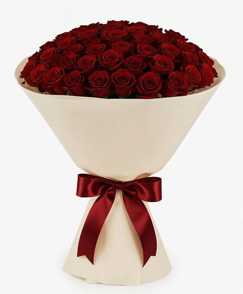 Букет 101 Бордовая роза Блэк Бакарра в Краснознаменске Калининградской области