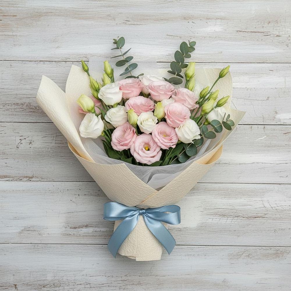 Букет цветов из: Лизиантусы в Краснознаменске Калининградской области